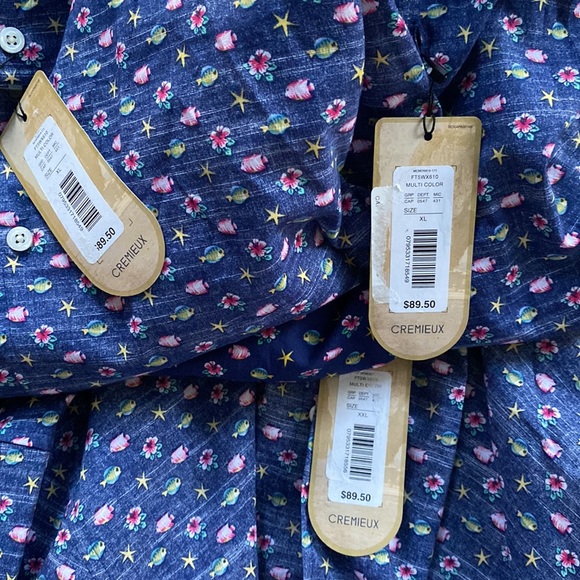 Cremieux Island Capri Collection Fish Print Long-Sleeve Woven Shirt. - Picture 11 of 11